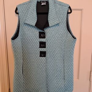 Chic Teal Quilted Women's Vest